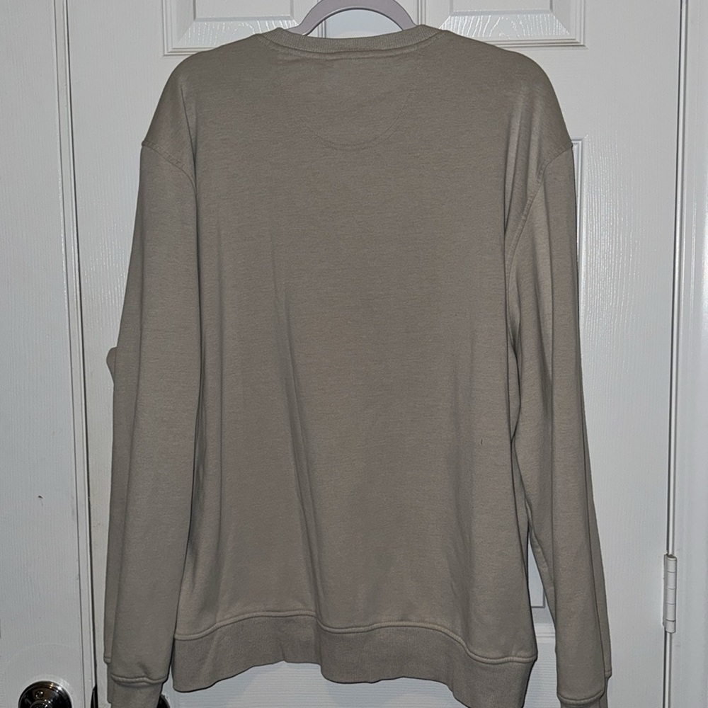 Men’s Izod Advantage Long Sleeve Crewneck Sweatshirt Oatmeal Size XXL - Picture 2 of 4